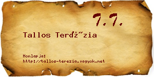 Tallos Terézia névjegykártya