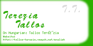 terezia tallos business card